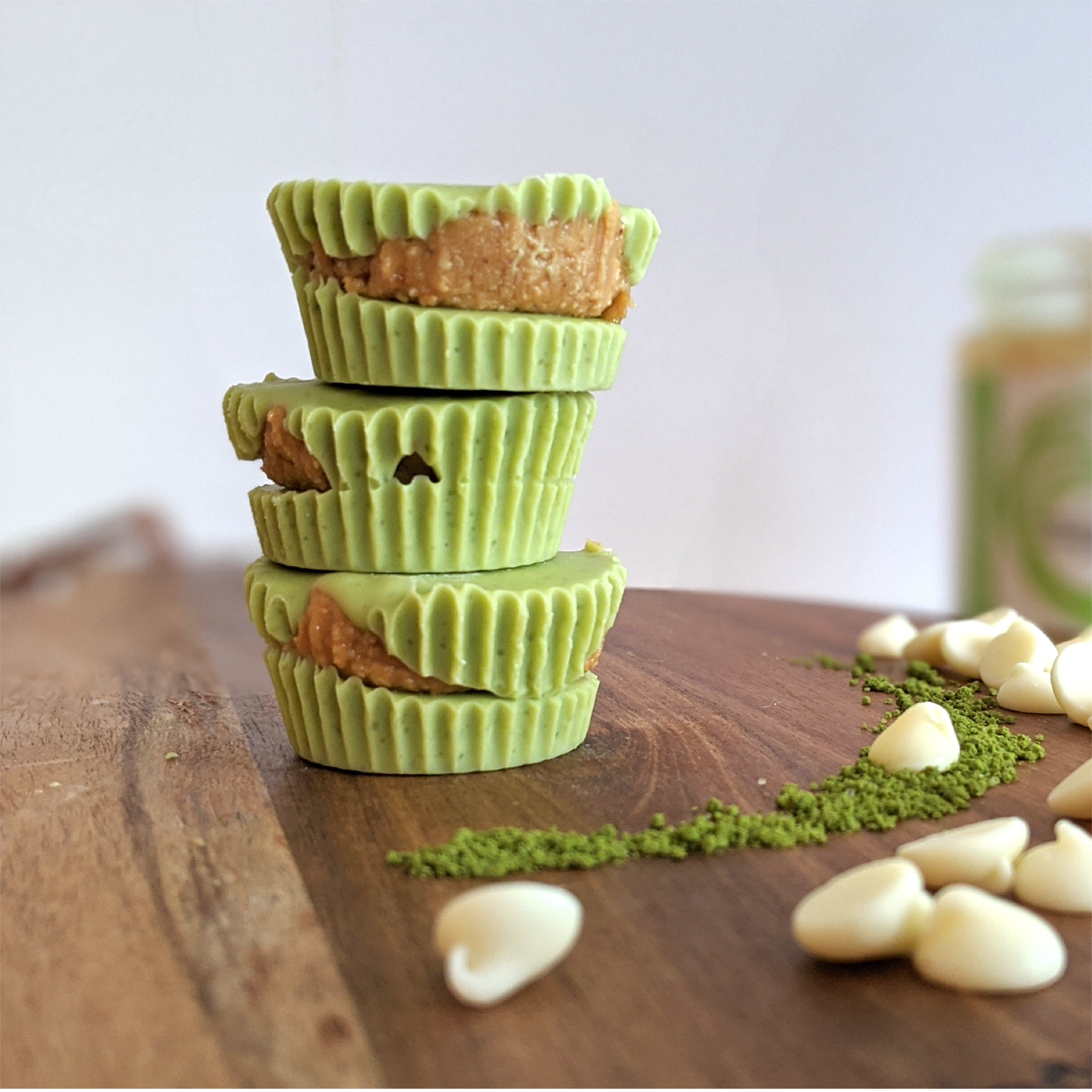 Vegan White Chocolate Matcha + Natural Peanut Butter Cups