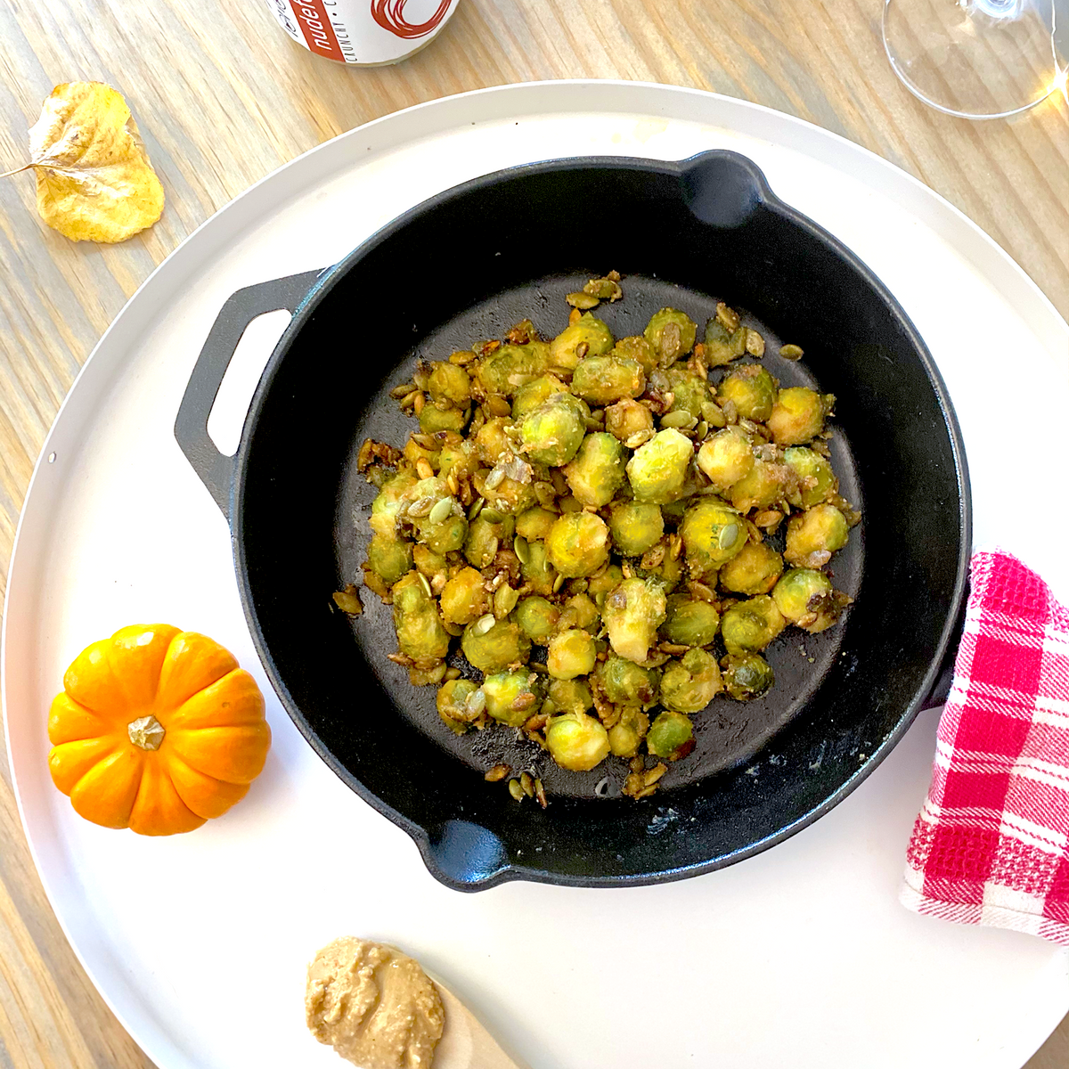 The Best Brussel Sprouts with Roasted Pumpkin Seeds and Maple Peanut B – nudemarkt